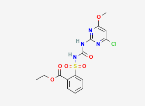 Two-dimensional chemical structure of Chlorimuron Ethyl, CAS 90982-32-4