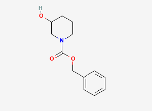 Two-dimensional chemical structure of n-Cbz-3-hydroxypiperidine