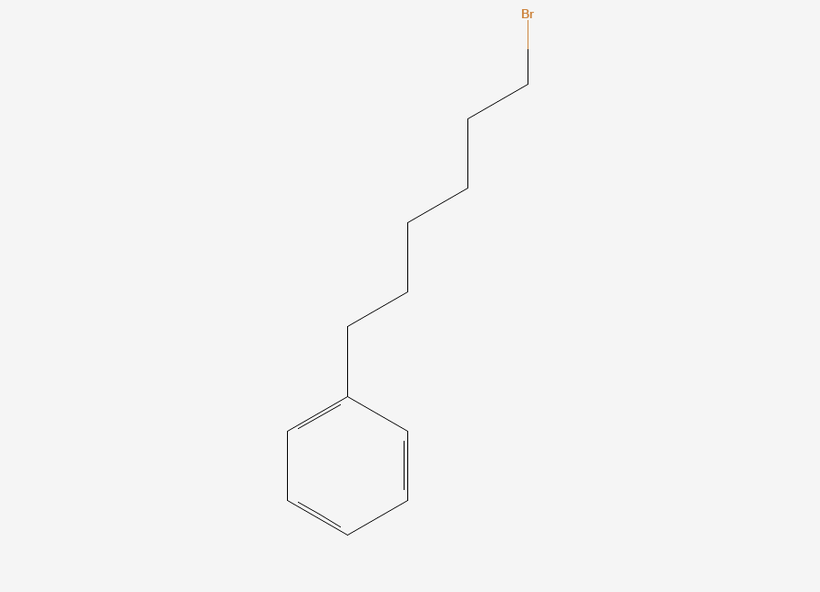 Two-dimensional chemical structure of (6-Bromohexyl)benzene