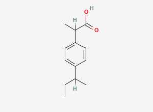 Two-dimensional chemical structure of Ibuprofen EP Impurity O, CAS 64451-76-9