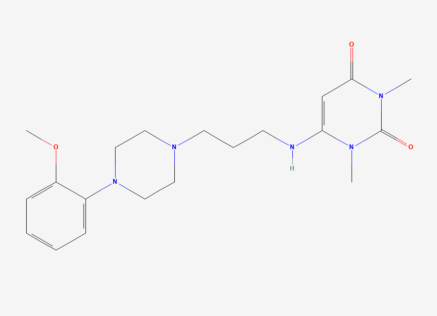 Two-dimensional chemical structure of Urapidil, CAS 34661-75-1