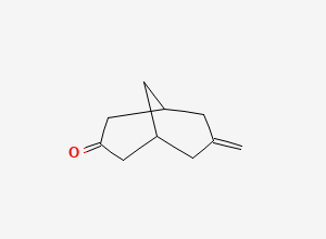 Two-dimensional chemical structure of 7-Methylenebicyclo[3.3.1]nonan-3-one
