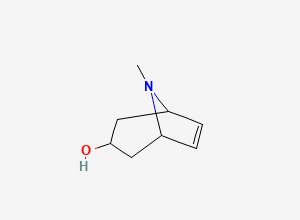 Two-dimensional chemical structure of 8-Methyl-8-azabicyclo[3.2.1]oct-6-en-3-ol, CAS 20513-09-1