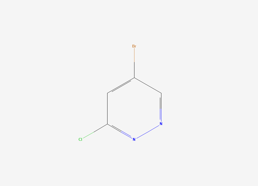 Two-dimensional chemical structure of 5-Bromo-3-chloropyridazine