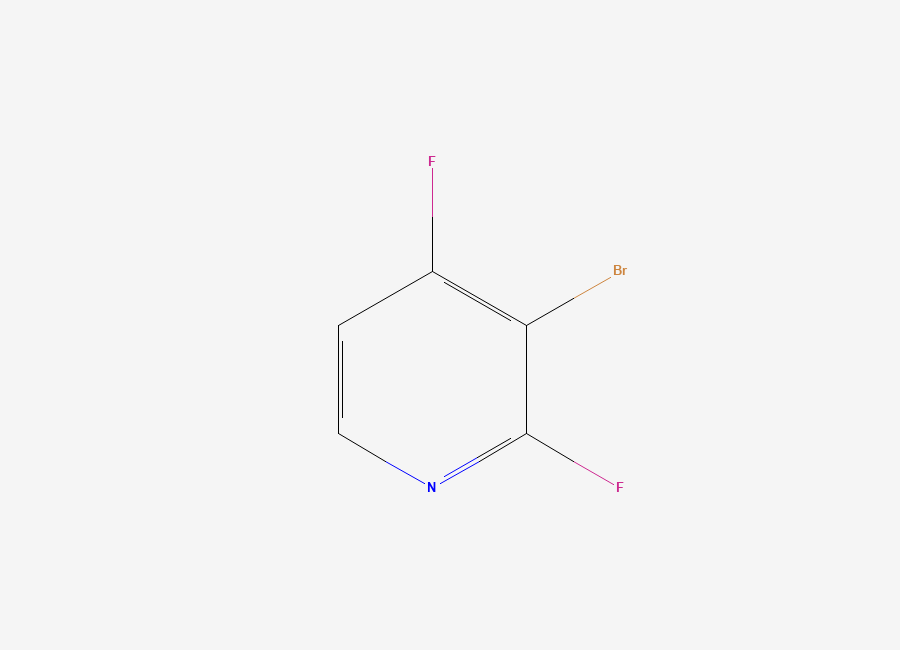 Two-dimensional chemical structure of 3-Bromo-2,4-difluoropyridine