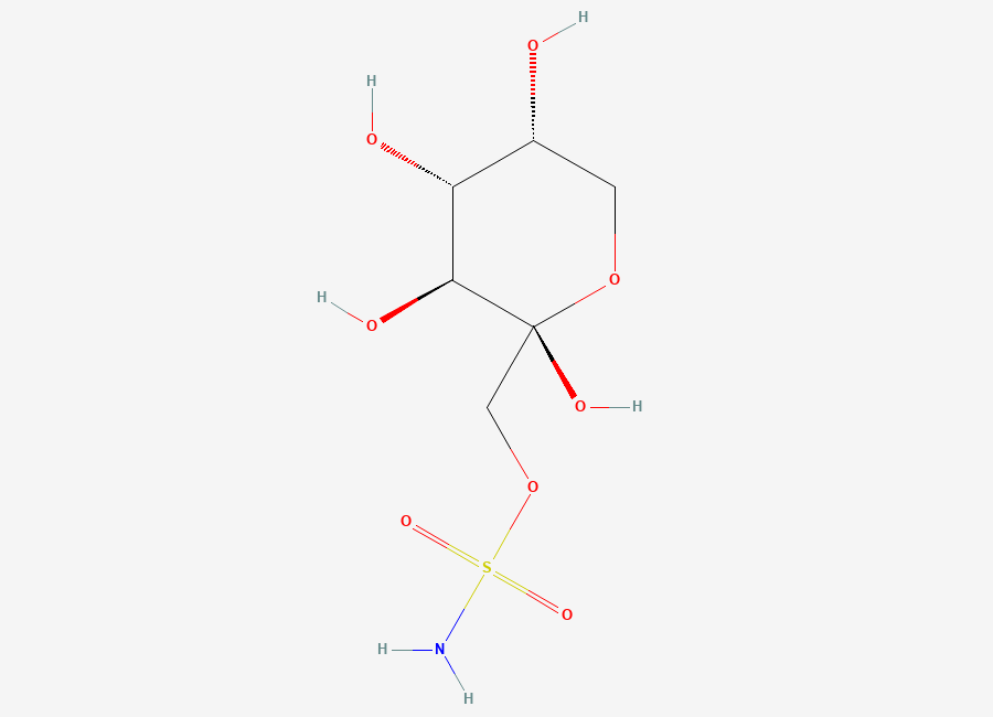 Two-dimensional chemical structure of Topiramate Didesacetal Impurity