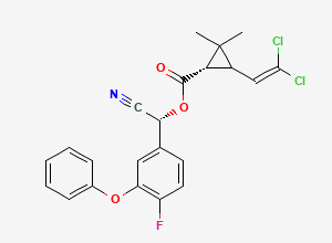 Two-dimensional chemical structure of Beta-Cyfluthrin, CAS 1820573-27-0
