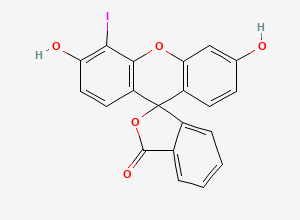 Two-dimensional chemical structure of 3',6'-dihydroxy-4'-iodospiro[2-benzofuran-3,9'-xanthene]-1-one