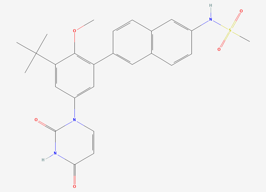 Two-dimensional chemical structure of Dasabuvir