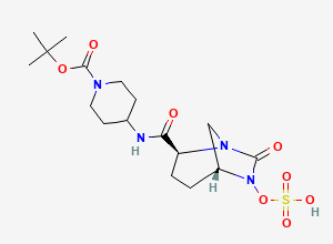 Two-dimensional chemical structure of Relebactam Impurity 78 Monomer