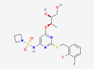 Two-dimensional chemical structure of Azd-5069
