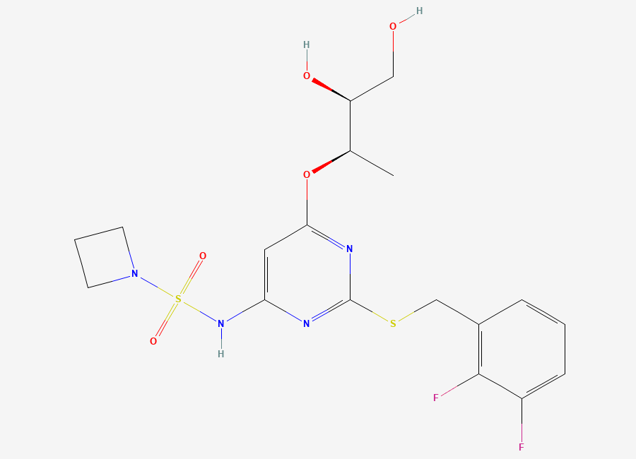 Two-dimensional chemical structure of Azd-5069