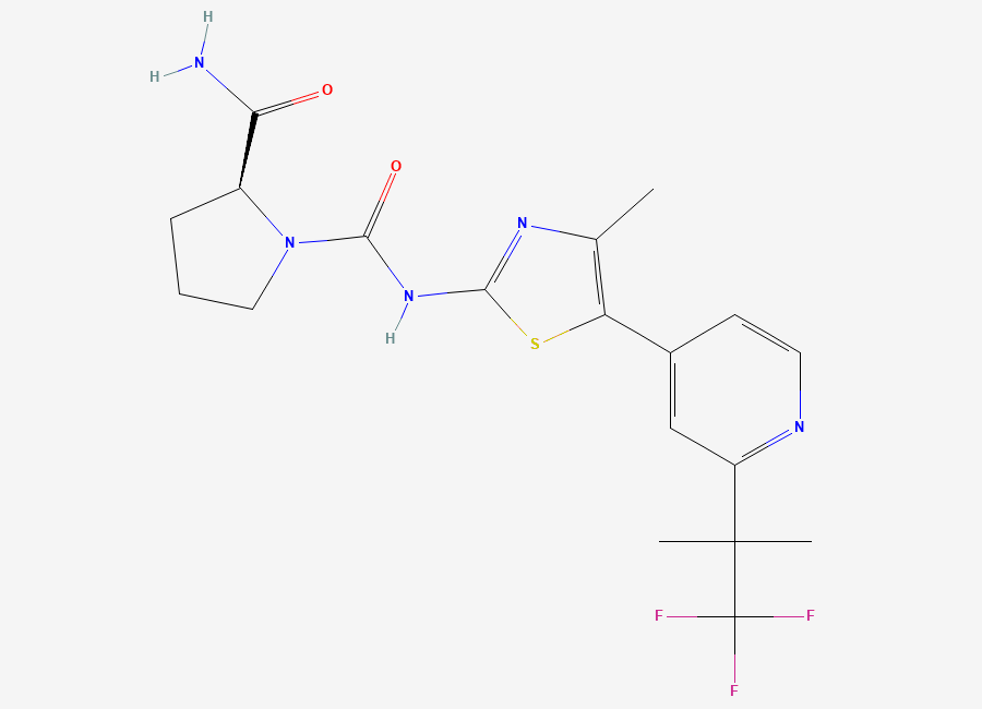 Two-dimensional chemical structure of Alpelisib