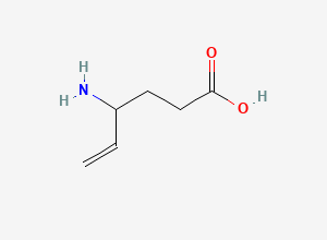 Two-dimensional chemical structure of Vigabatrin, CAS 60643-86-9
