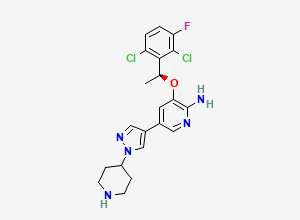 Two-dimensional chemical structure of Crizotinib S-Isomer, CAS 1374356-45-2