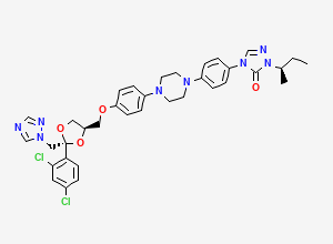 Two-dimensional chemical structure of Itraconazole EP Impurity E