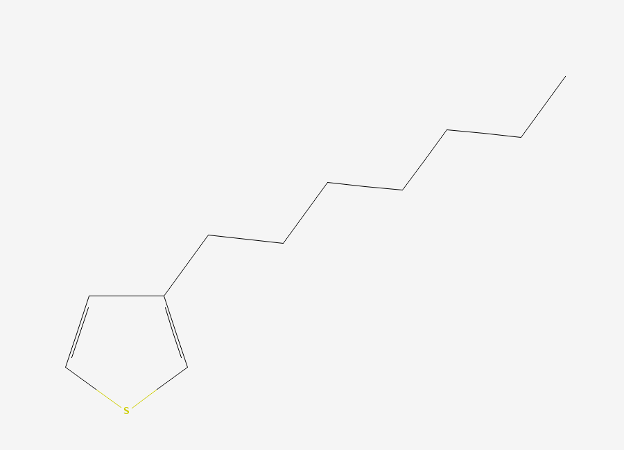 Two-dimensional chemical structure of 3-Heptylthiophene
