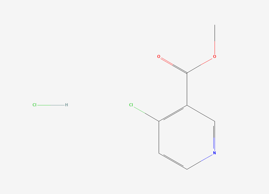 Two-dimensional chemical structure of Methyl 4-chloropyridine-3-carboxylate hydrochloride