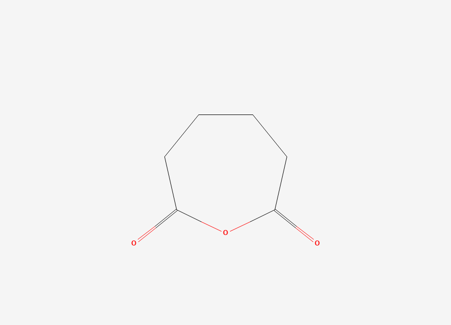 Two-dimensional chemical structure of Adipic anhydride
