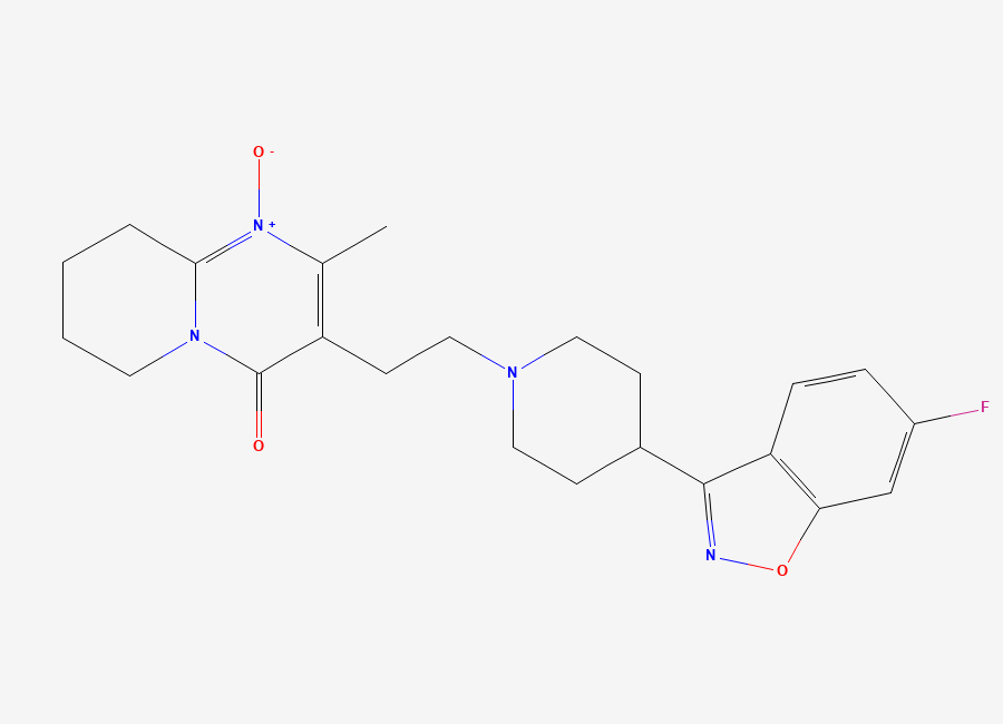 Two-dimensional chemical structure of Risperidone Pyrimidinone-N-oxide(Risperidone impurity)