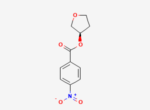 Two-dimensional chemical structure of (R)-Tetrahydrofuran-3-yl 4-nitrobenzoate, CAS 1358604-08-6