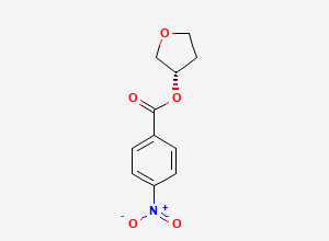 Two-dimensional chemical structure of (S)-Tetrahydrofuran-3-yl 4-nitrobenzoate, CAS 1358604-10-0
