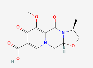 Two-dimensional chemical structure of Methoxy Cabotegravir Impurity, CAS 1335210-24-6