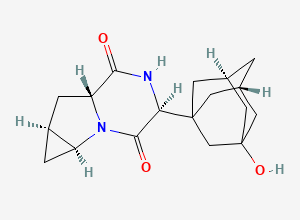 Two-dimensional chemical structure of Saxagliptin Dione Impurity