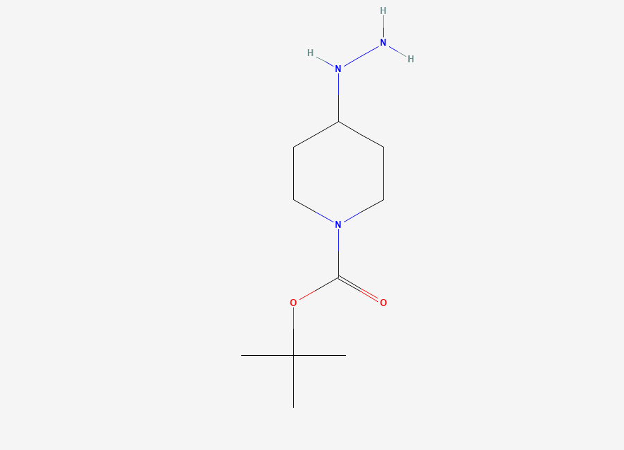 Two-dimensional chemical structure of Tert-butyl 4-hydrazinylpiperidine-1-carboxylate