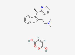 Two-dimensional chemical structure of Dimetindene Maleate S Isomer, CAS 136152-65-3