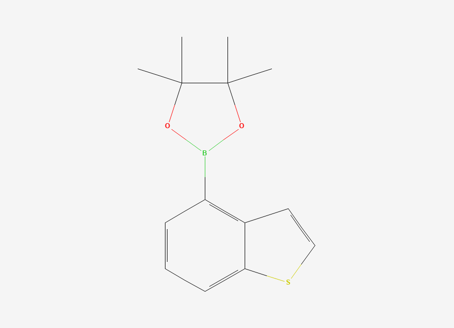 Two-dimensional chemical structure of 2-(1-Benzothiophen-4-yl)-4,4,5,5-tetramethyl-1,3,2-dioxaborolane