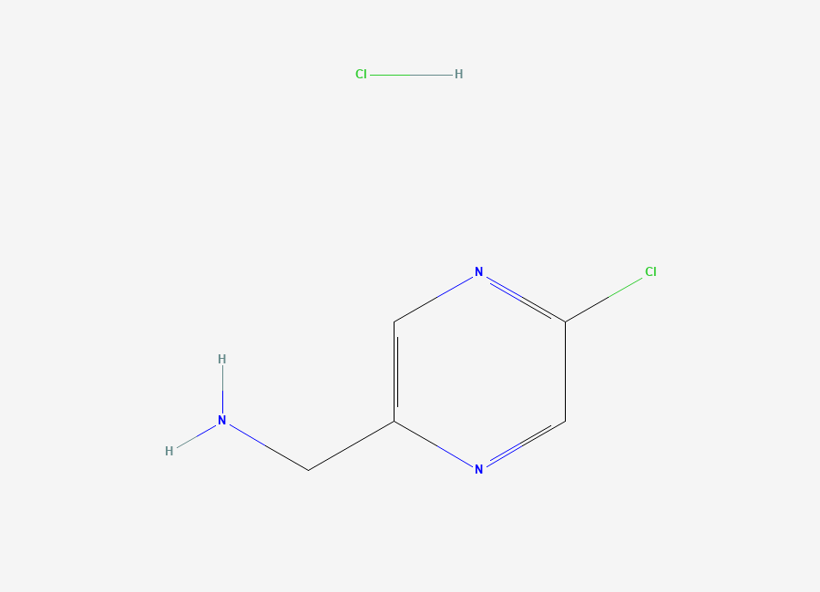 Two-dimensional chemical structure of (5-Chloropyrazin-2-YL)methanamine hydrochloride