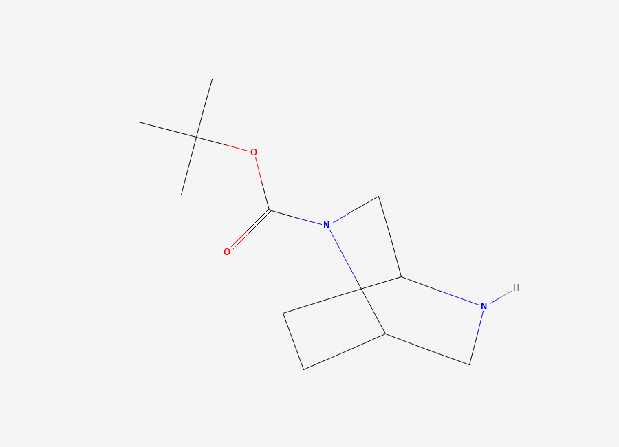 Two-dimensional chemical structure of Tert-butyl 2,5-diazabicyclo(2.2.2)octane-2-carboxylate