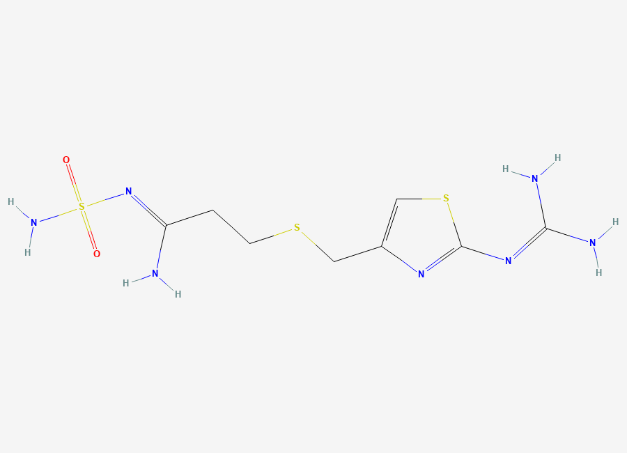 Two-dimensional chemical structure of Famotidine, CAS 76824-35-6