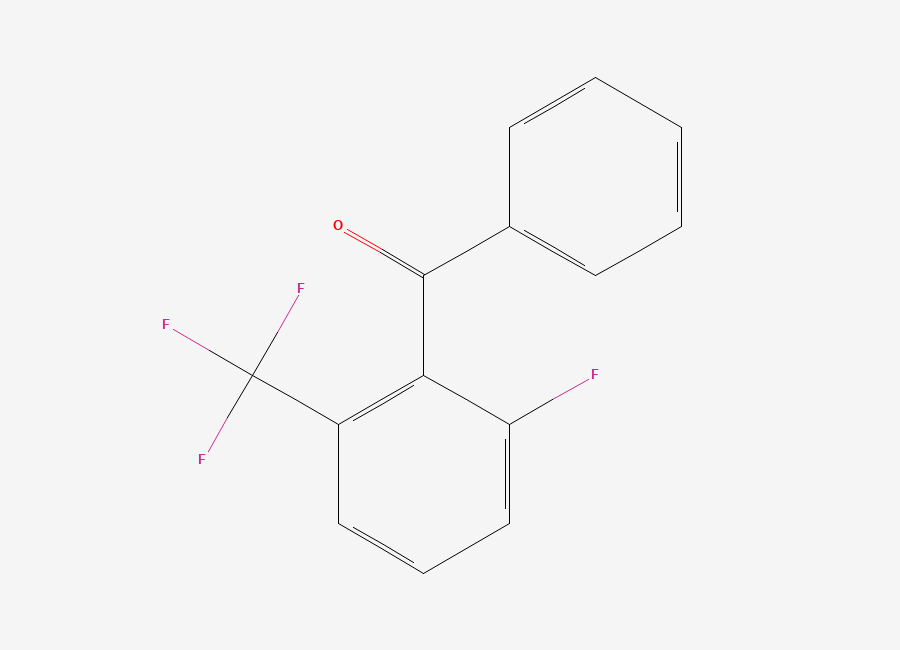 Two-dimensional chemical structure of 2-Fluoro-6-(trifluoromethyl)benzophenone