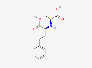 Two-dimensional chemical structure of N-[1(S)-Ethoxycarbonyl-3-phenylpropyl]-L-alanine