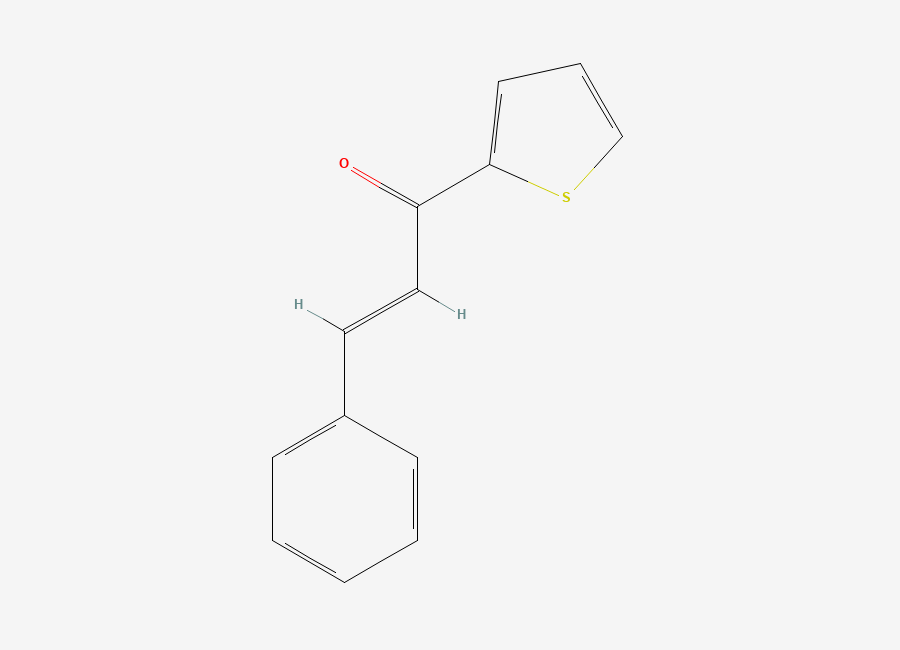Two-dimensional chemical structure of (2E)-3-phenyl-1-(thiophen-2-yl)prop-2-en-1-one
