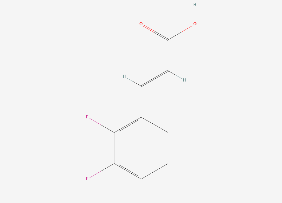 Two-dimensional chemical structure of (2E)-3-(2,3-difluorophenyl)prop-2-enoic acid