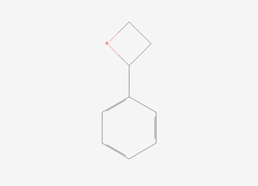 Two-dimensional chemical structure of 2-Phenyloxetane
