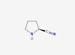Two-dimensional chemical structure of (2S)-pyrrolidine-2-carbonitrile