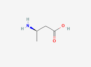 Two-dimensional chemical structure of (R)-3-aminobutanoic acid