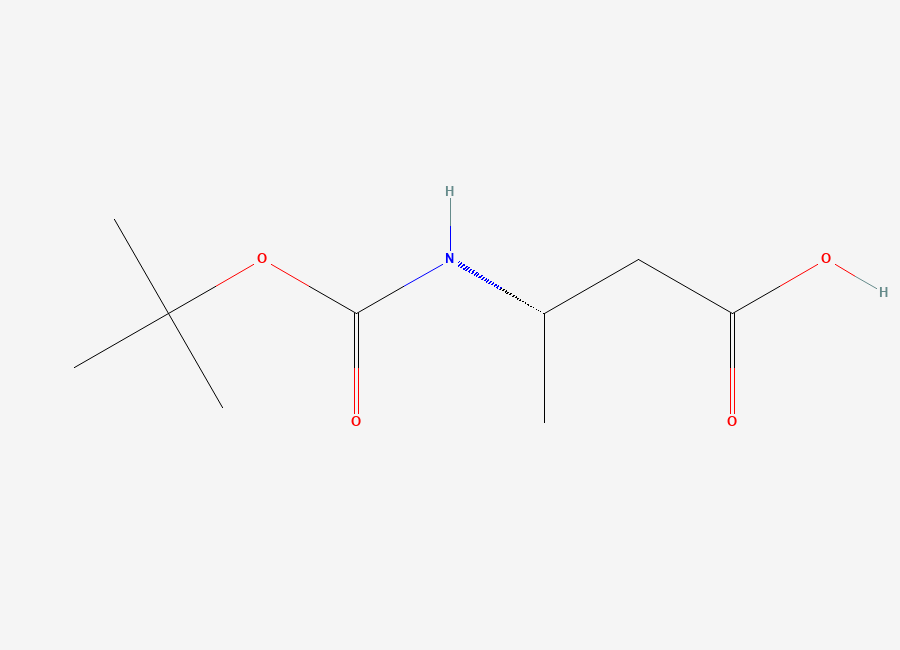 Two-dimensional chemical structure of (3S)-3-(((tert-butoxy)carbonyl)amino)butanoic acid