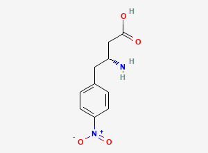 Two-dimensional chemical structure of (R)-3-Amino-4-(4-nitrophenyl)butanoic acid