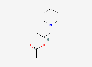 Two-dimensional chemical structure of 1-Piperidin-1-ylpropan-2-yl acetate
