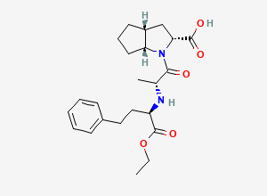 Two-dimensional chemical structure of Ramipril EP Impurity J / Ramipril (R,R-R,R,R)-Isomer/ Ramipril Enantiomer, CAS 1246253-05-3