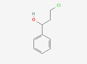 Two-dimensional chemical structure of Rac 3-Chloro-1-phenylpropanol, CAS 18776-12-0