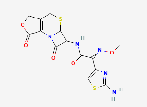 Two-dimensional chemical structure of Ceftriaxone EP Impurity B/ Cefotaxime EP Impurity E/ Cefotaxime Related Compound E/ Deacetylcefotaxime Lactone/ 3-Desacetyl Cefotaxime Lactone, CAS 66340-33-8