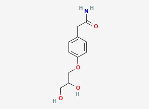 Two-dimensional chemical structure of Atenolol EP Impurity B / Atenolol Diol Impurity / Atenolol Related Compound B, CAS 61698-76-8
