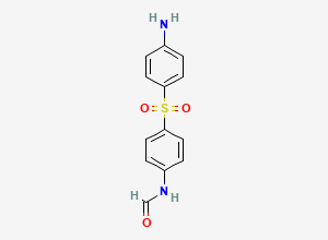 Two-dimensional chemical structure of N-[4-[(4-Aminophenyl)Sulfonyl]Phenyl]Formamide, CAS 21501-24-6