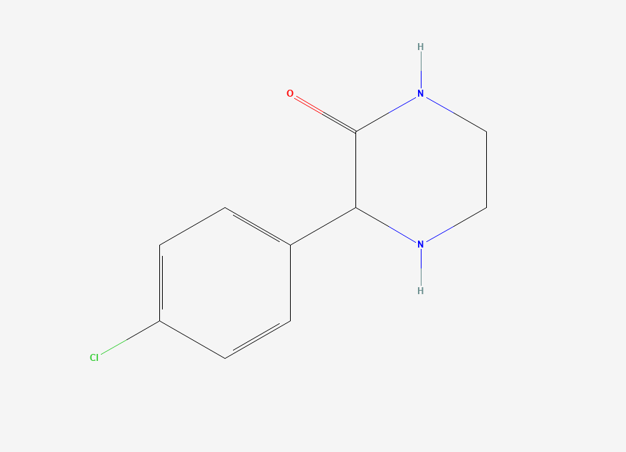 Two-dimensional chemical structure of 3-(4-Chlorophenyl)piperazin-2-one